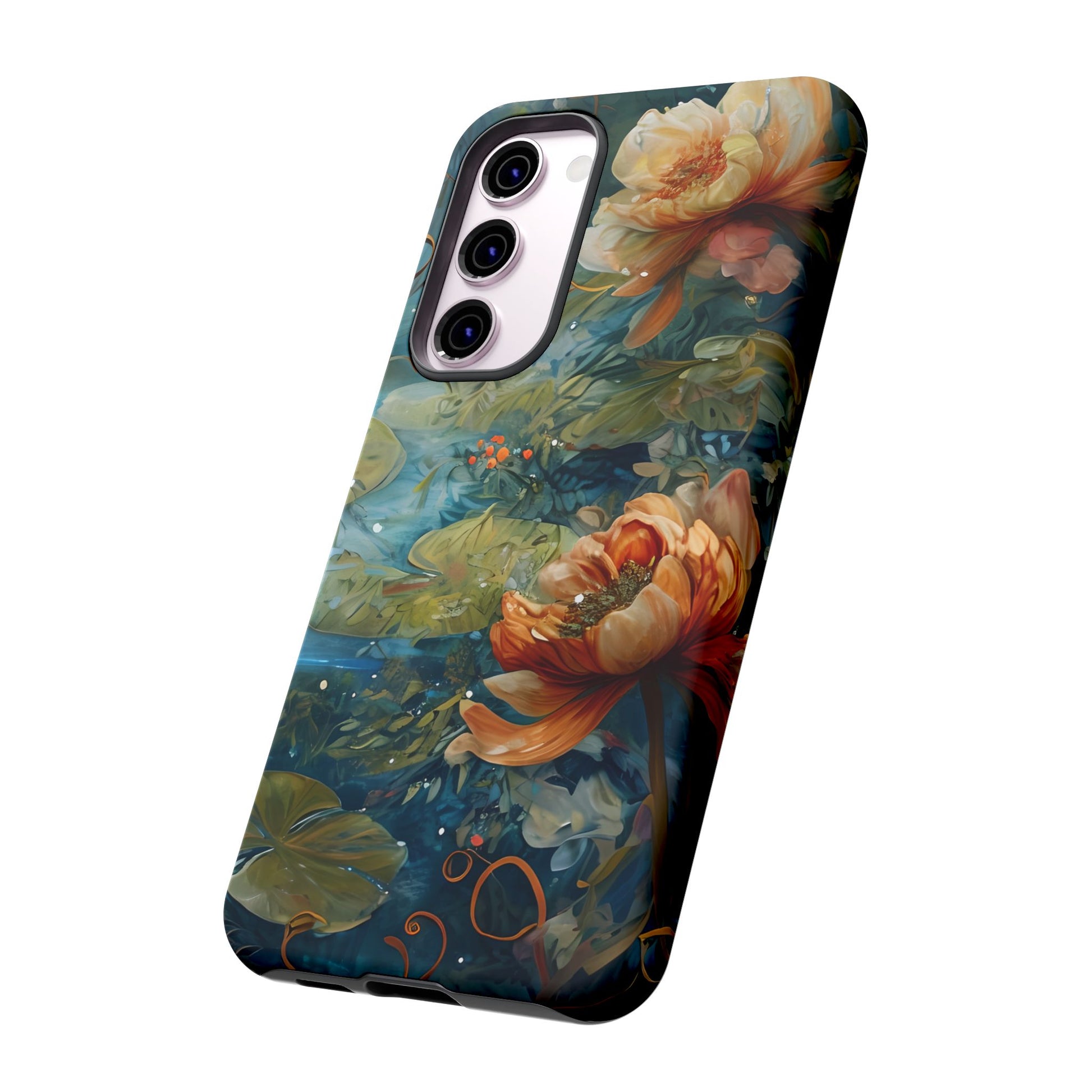 Waterlily Nocturne Samsung Galaxy S23 Plus Case - Artistic Mountain Lake Design, Nature-Inspired Protective Cover, Elegant Gift for Outdoor Lovers