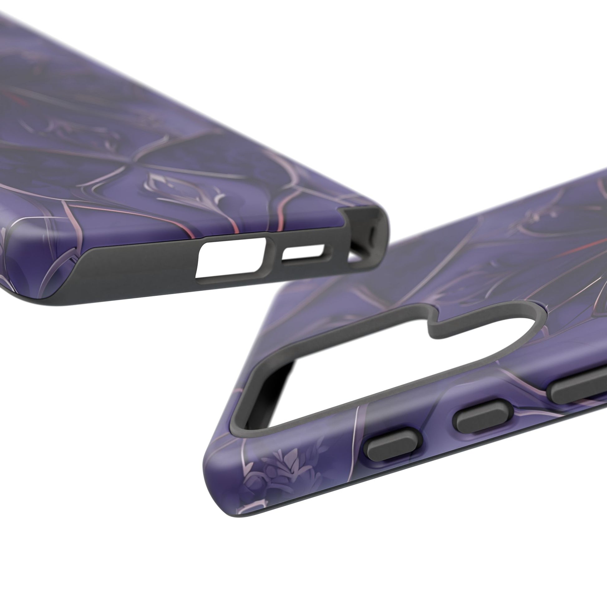 Violet Nebula - Kaleidoscope Collection Artistic Floral Burst - Samsung Galaxy S25 Ultra Tough Phone Case - Bold Purple Symmetrical Design