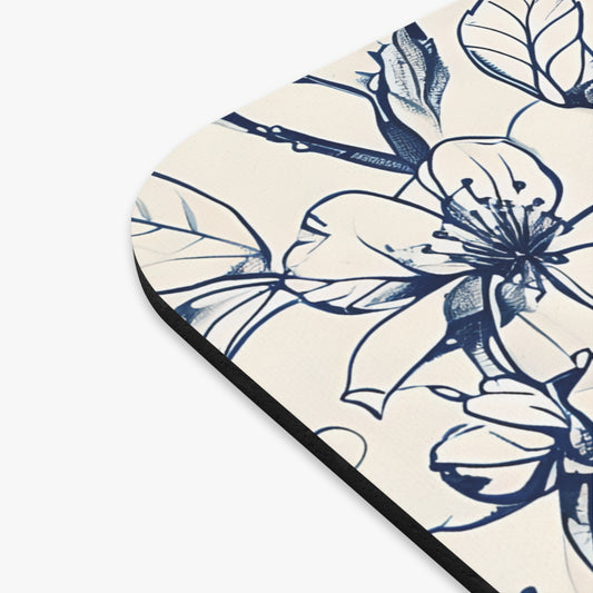 Blossom Sketch Mouse Pad - Premium 9x8 " Non-Slip Desk Mat for Work, Gaming & Office Decor