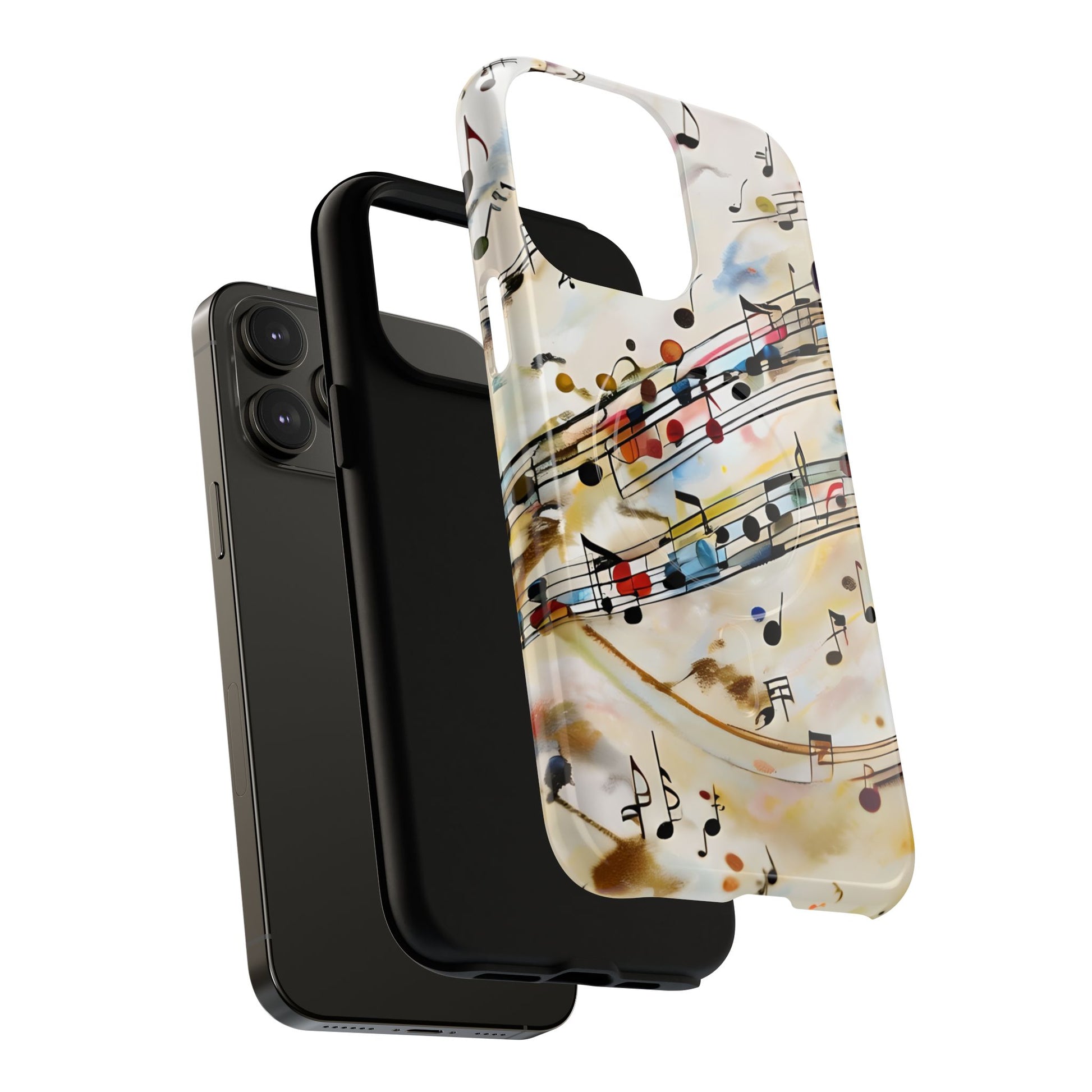 Melodic Flow Abstract Music Notes iPhone 14 Pro Max MagSafe Case