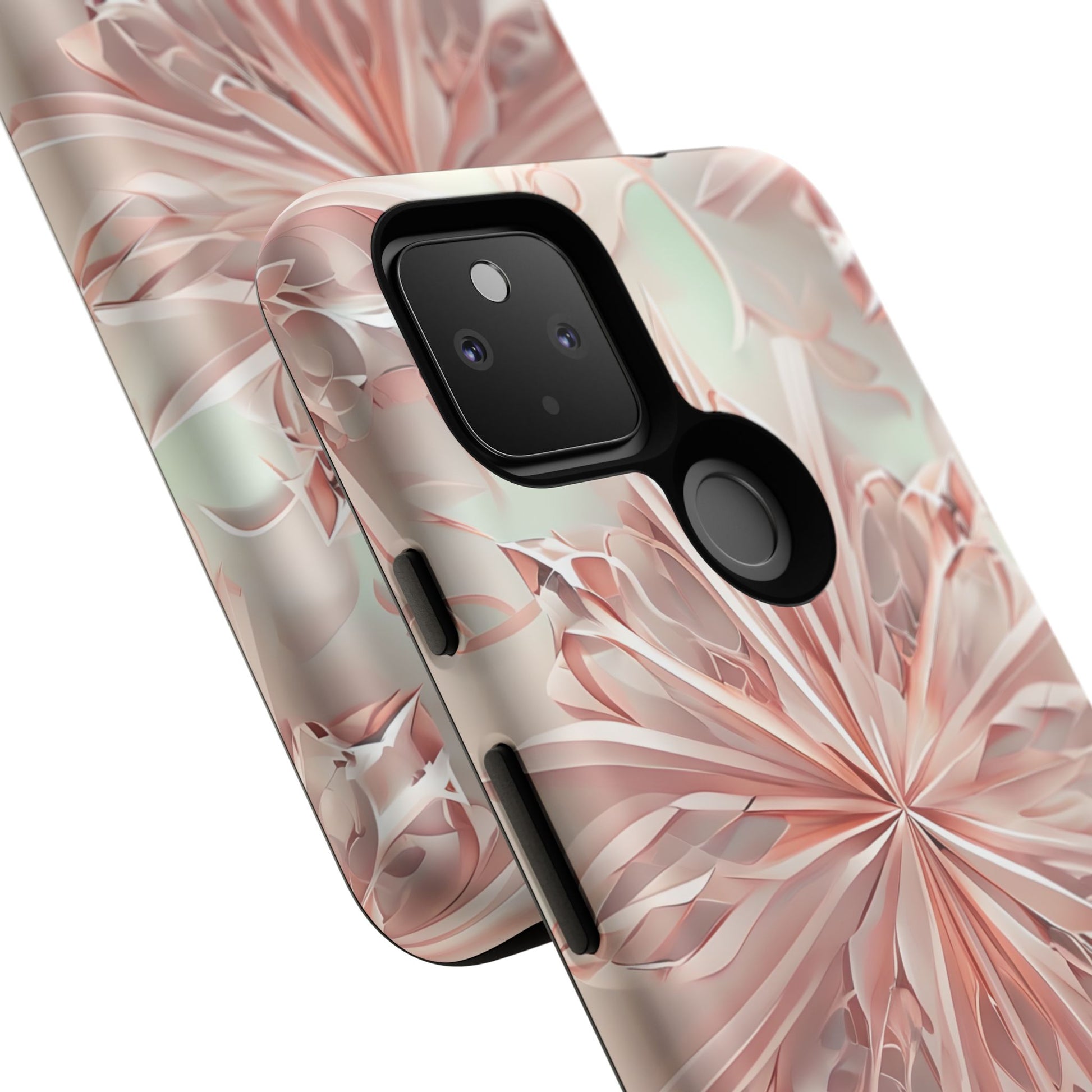 Blush Frost from our Kaleidoscope Collection - Google Pixel 4a 5G tough case - Soft Pink Geometric Floral Design