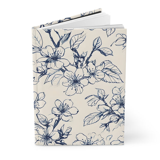 Blossom Sketch hardcover journal showing delicate botanical floral artwork on the cover