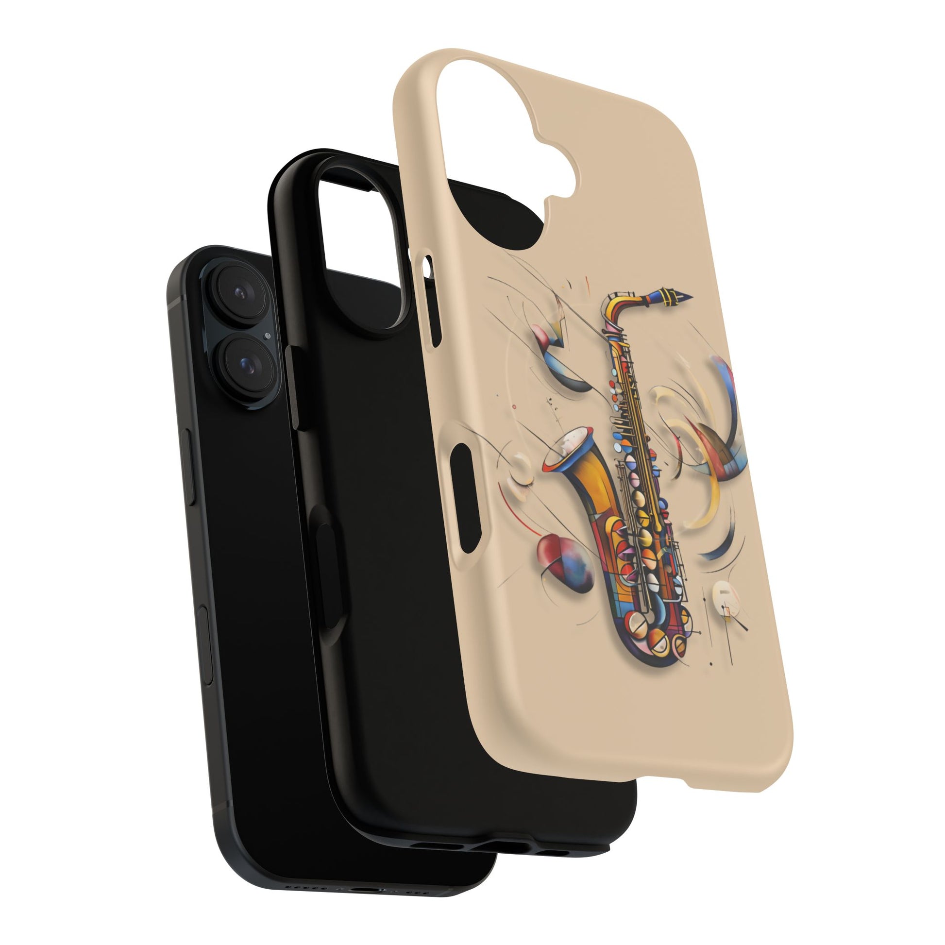 Brass Rhapsody Artistic Saxophone Music iPhone 16 MagSafe Case
