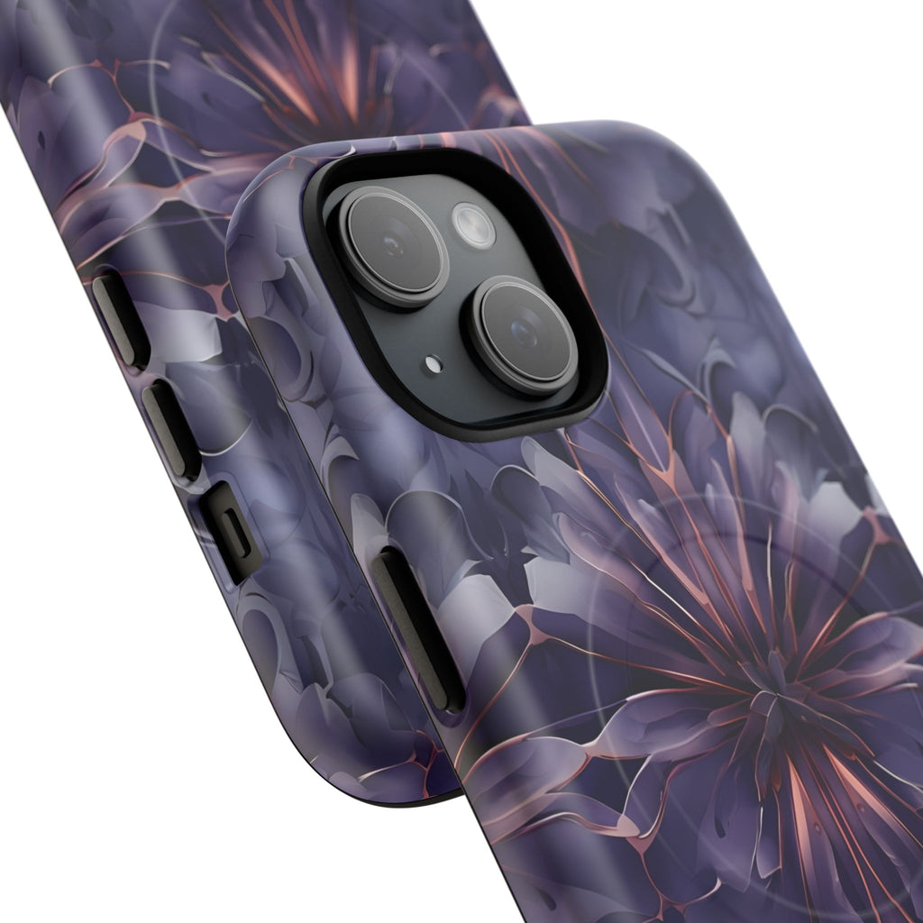 Twilight Tapestry - iPhone 15 MagSafe Phone Case - Purple Kaleidoscope Design