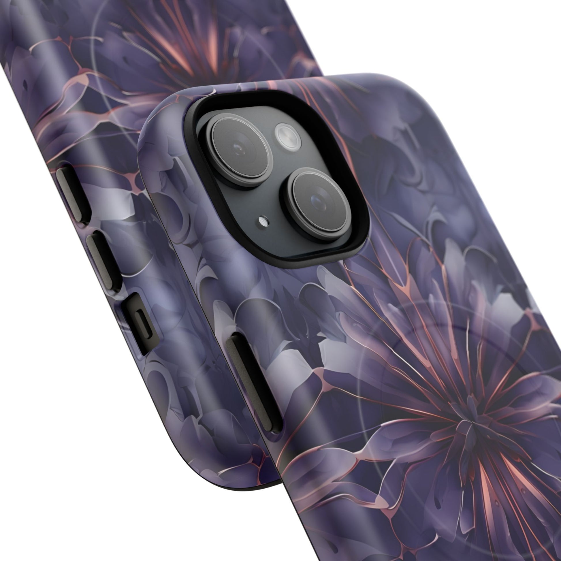 Twilight Tapestry - iPhone 15 MagSafe Phone Case - Purple Kaleidoscope Design