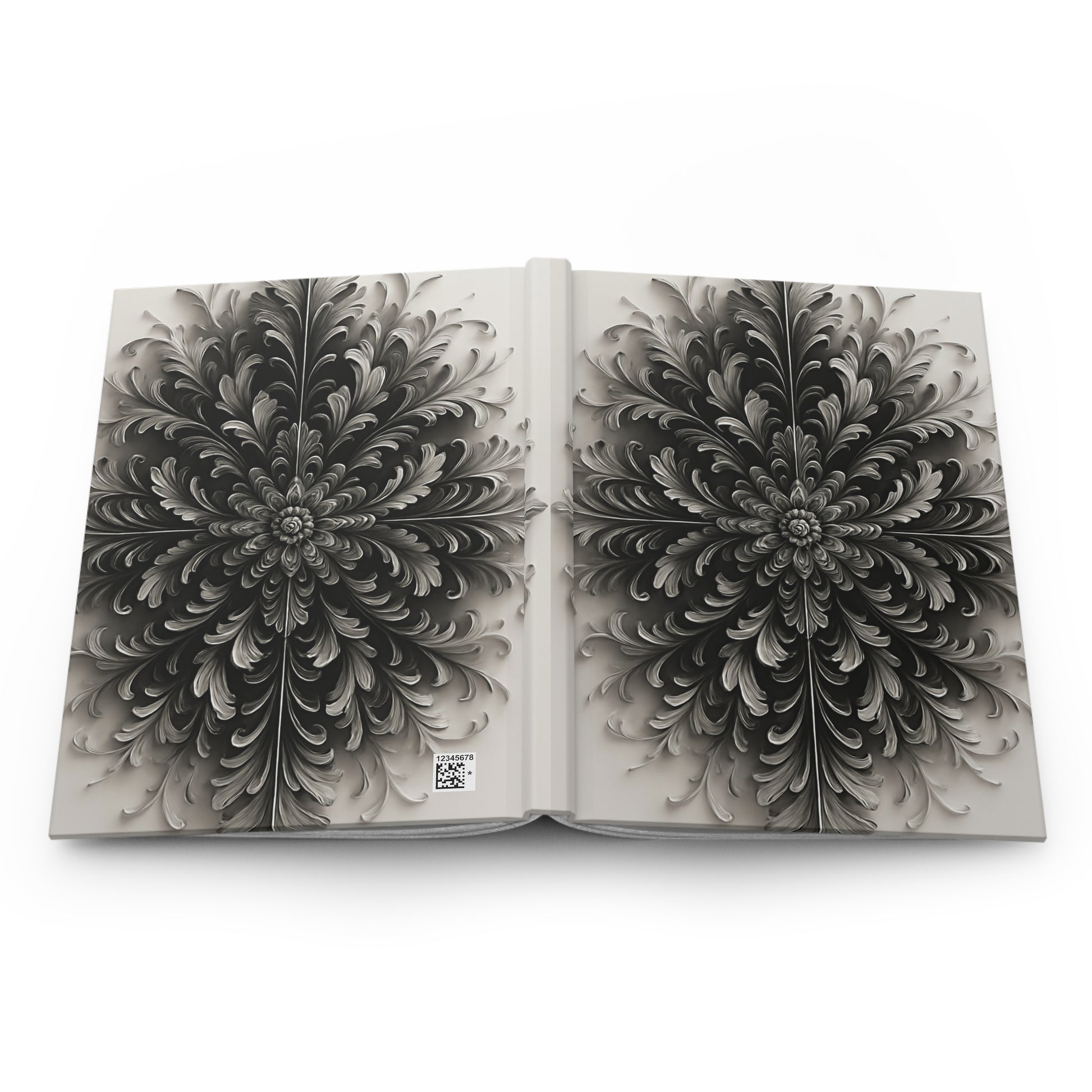Open Obsidian Bloom journal showing full artwork across inside cover