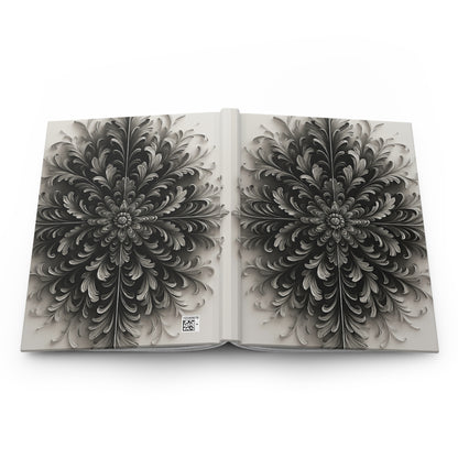 Open Obsidian Bloom journal showing full artwork across inside cover