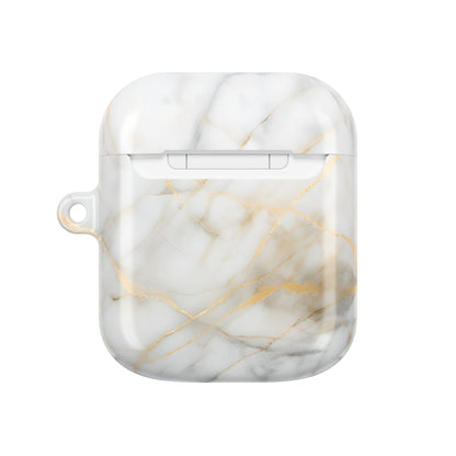 Golden Vein Marble AirPod Case - Gold and Ivory Marble Earbud Cover for Gen 1, 2, 3, Pro Gen 1 & 2