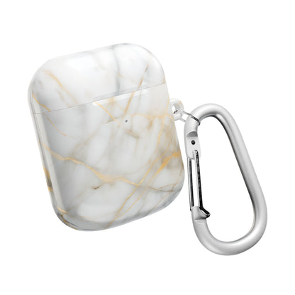 Golden Vein Marble AirPod Case - Gold and Ivory Marble Earbud Cover for Gen 1, 2, 3, Pro Gen 1 & 2