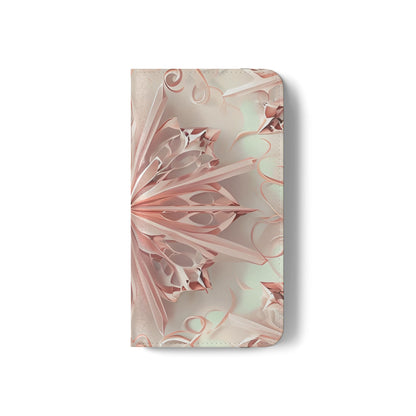 Blush Frost - Abstract Wallet Phone Case for Samsung Galaxy