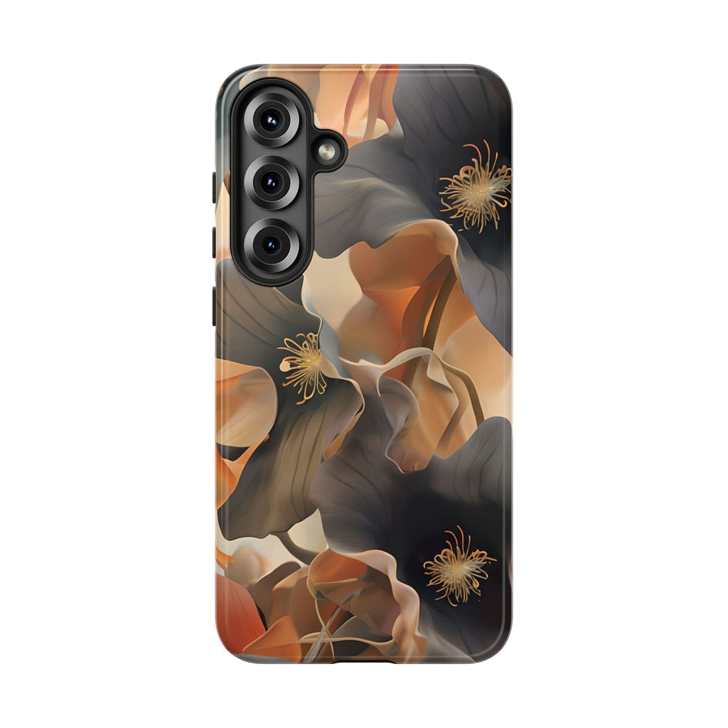 Autumn Ember - Moody Floral Art Samsung Galaxy S25 Plus Tough Phone Case - Warm Earthy Botanical Design