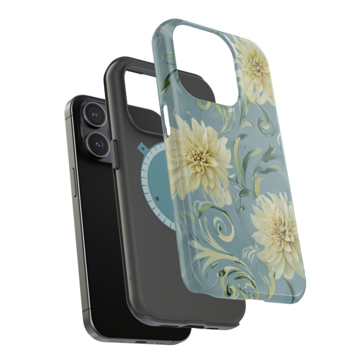 Golden Dahlia Trio iPhone MagSafe Case