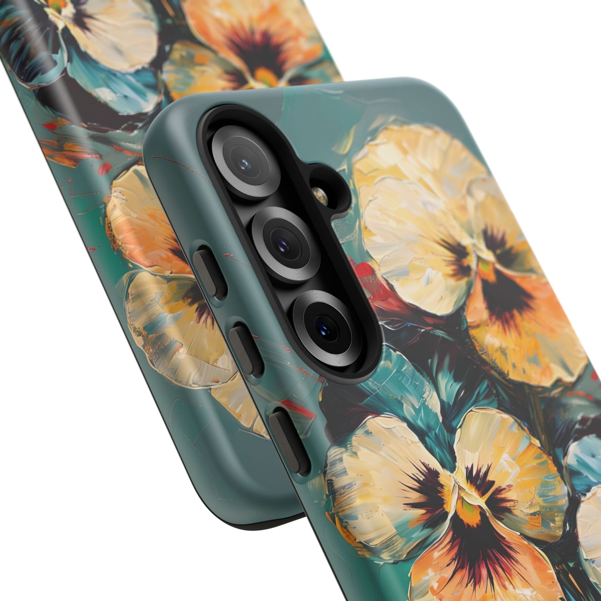 Golden Pansy Cascade Case for Samsung Galaxy S25 Plus - Premium Shockproof Designer Phone Cover