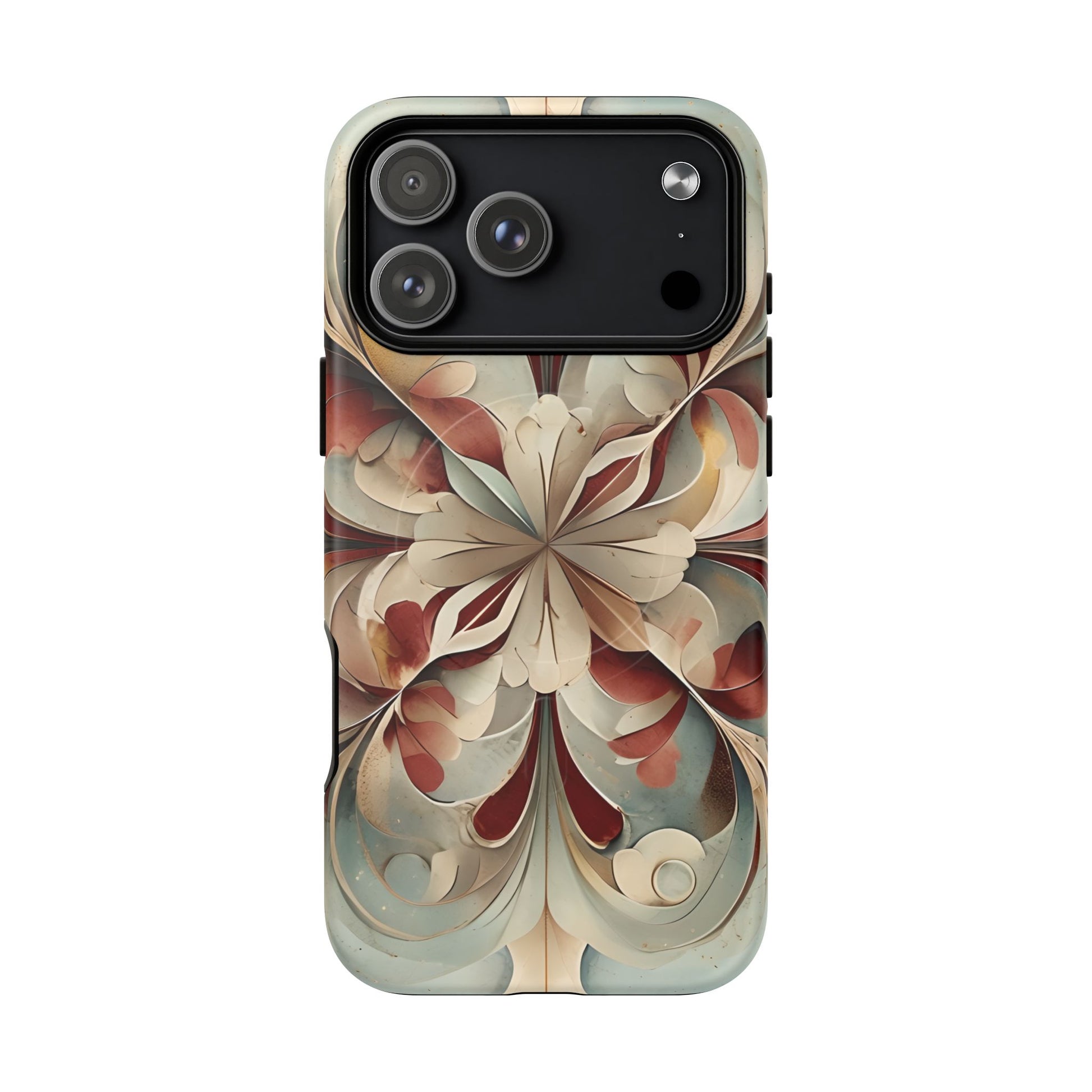 Vintage Baroque Blossom iPhone MagSafe case with large camera cutout for Pro models