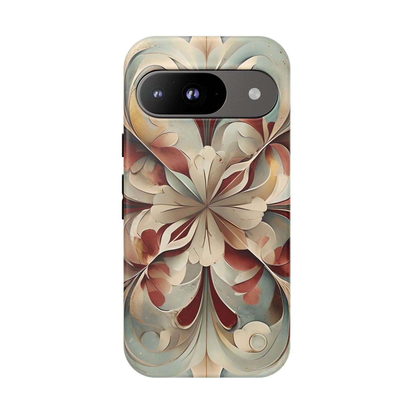 Vintage Baroque Blossom - Ornate Floral Art Google Pixel Tough Phone Case - Elegant Baroque-Inspired Design