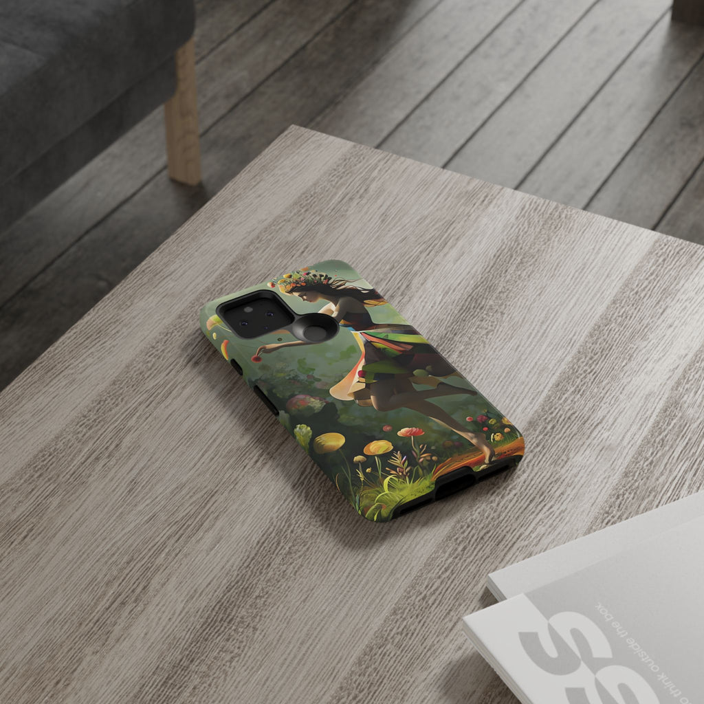Dancing Wildflower Muse Google Pixel 5 5G Tough Case - Artistic Floral Fantasy Cover - Whimsical Nature-Inspired Protective Accessory