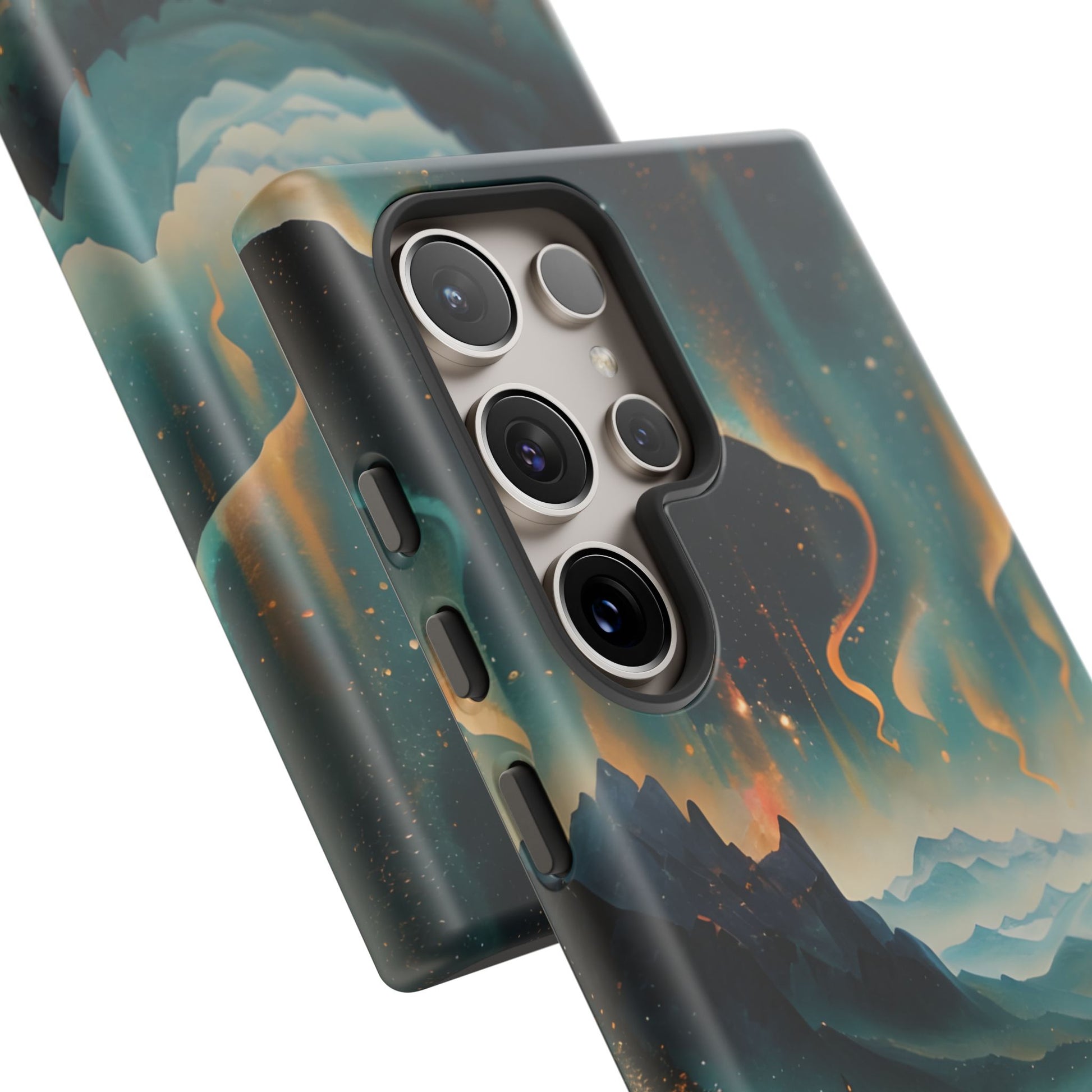 Aurora Dreamscape Samsung Galaxy S24 Ultra Tough Case - Artistic Northern Lights Cover - Premium Abstract Design