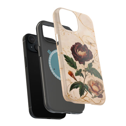 Vintage Burgundy Rose iPhone MagSafe Case