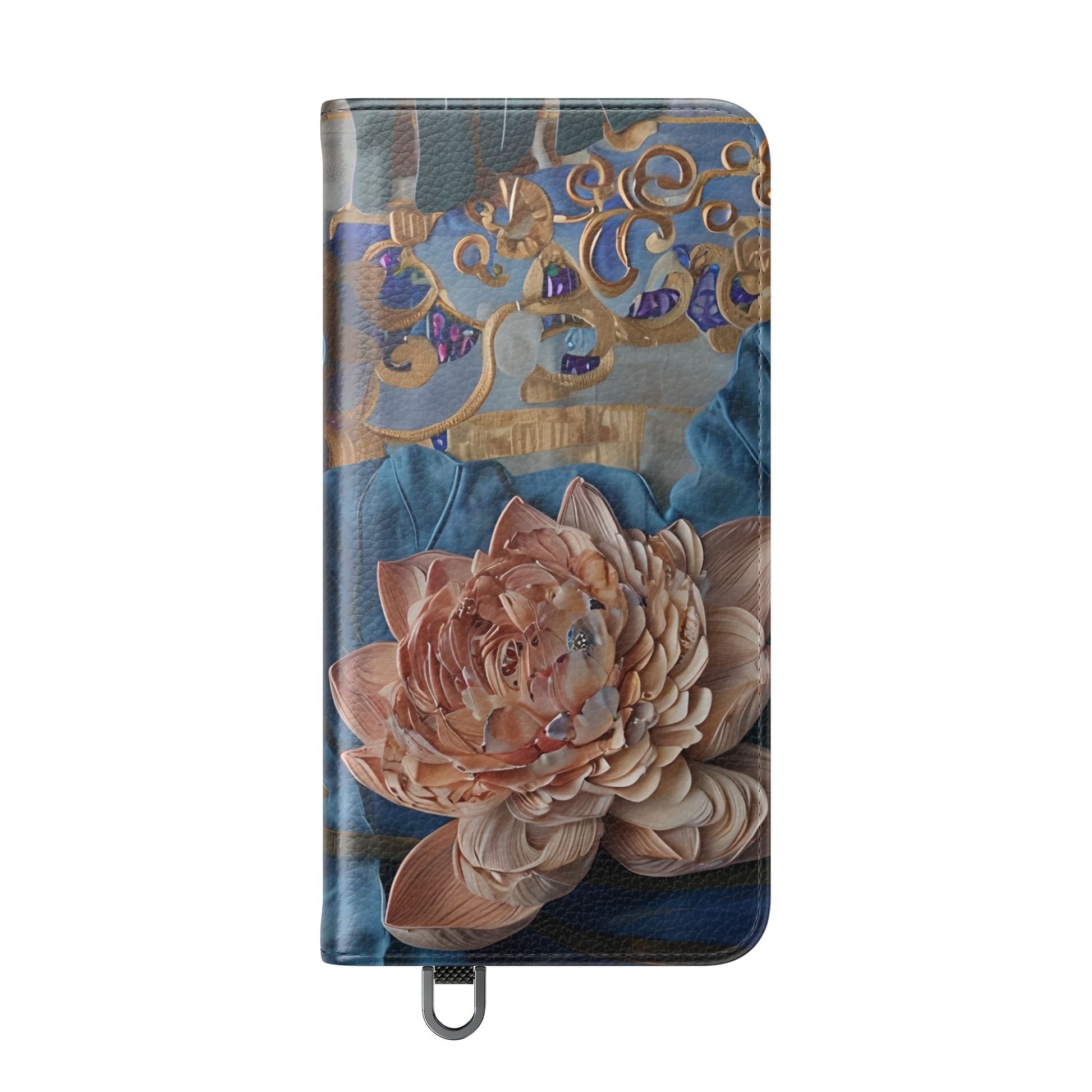 Peony Midnight Tapestry Wallet Phone Case - Flip Cover for Samsung Galaxy S25 - Floral and Tapestry Design