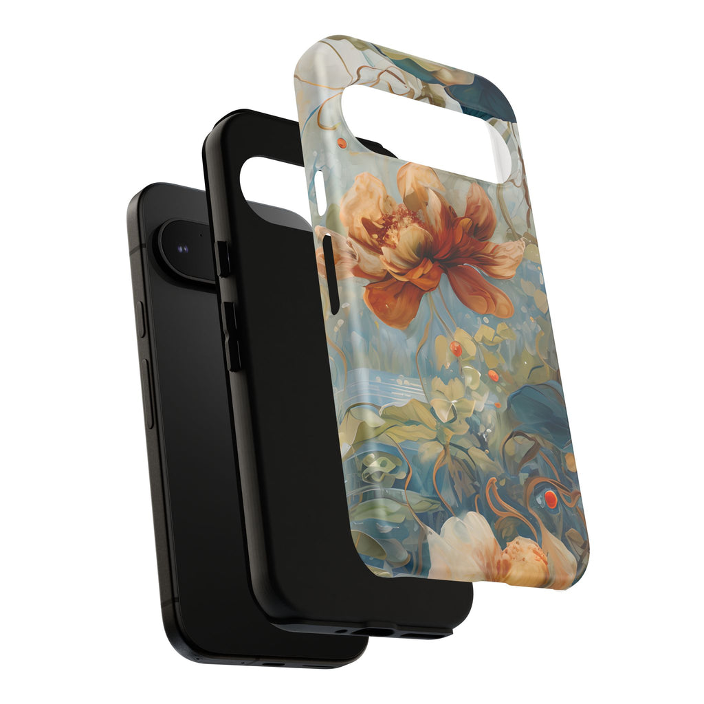 Waterlily Dreamscape - Artistic Floral Google Pixel 9 Tough Phone Case - Waterlily & Lotus Design