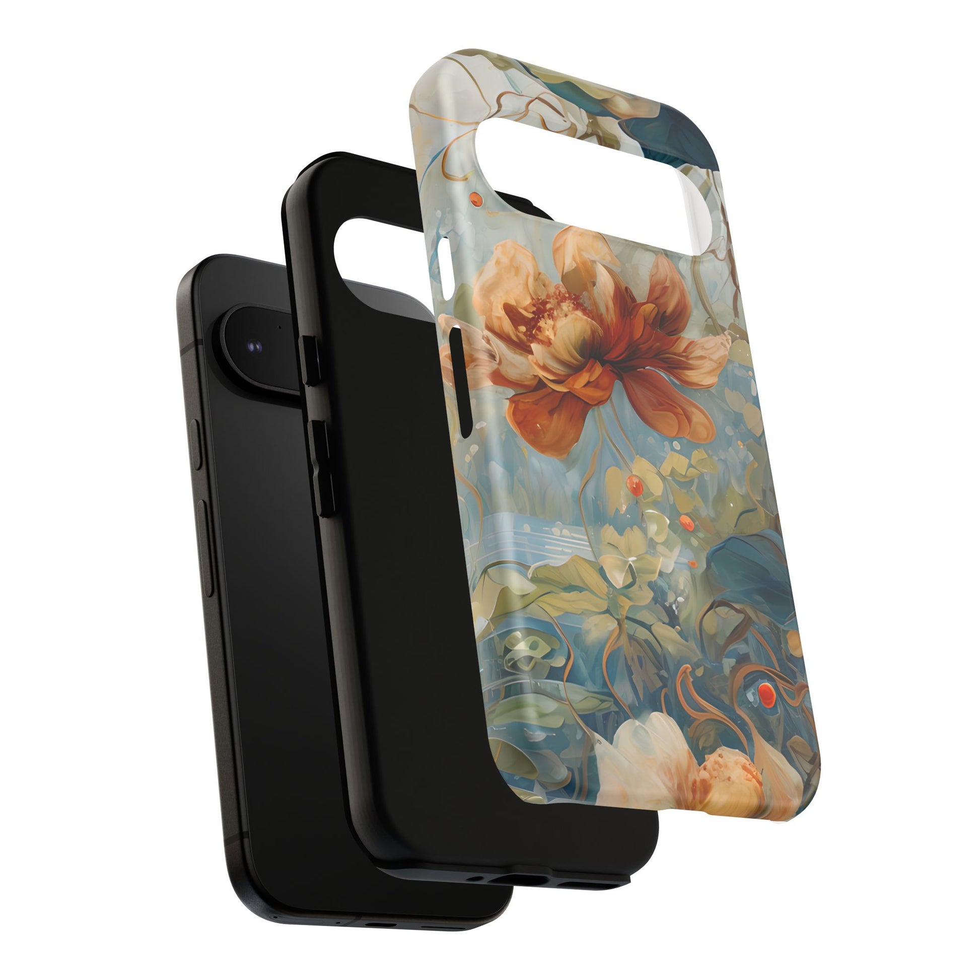 Waterlily Dreamscape - Artistic Floral Google Pixel 9 Tough Phone Case - Waterlily & Lotus Design