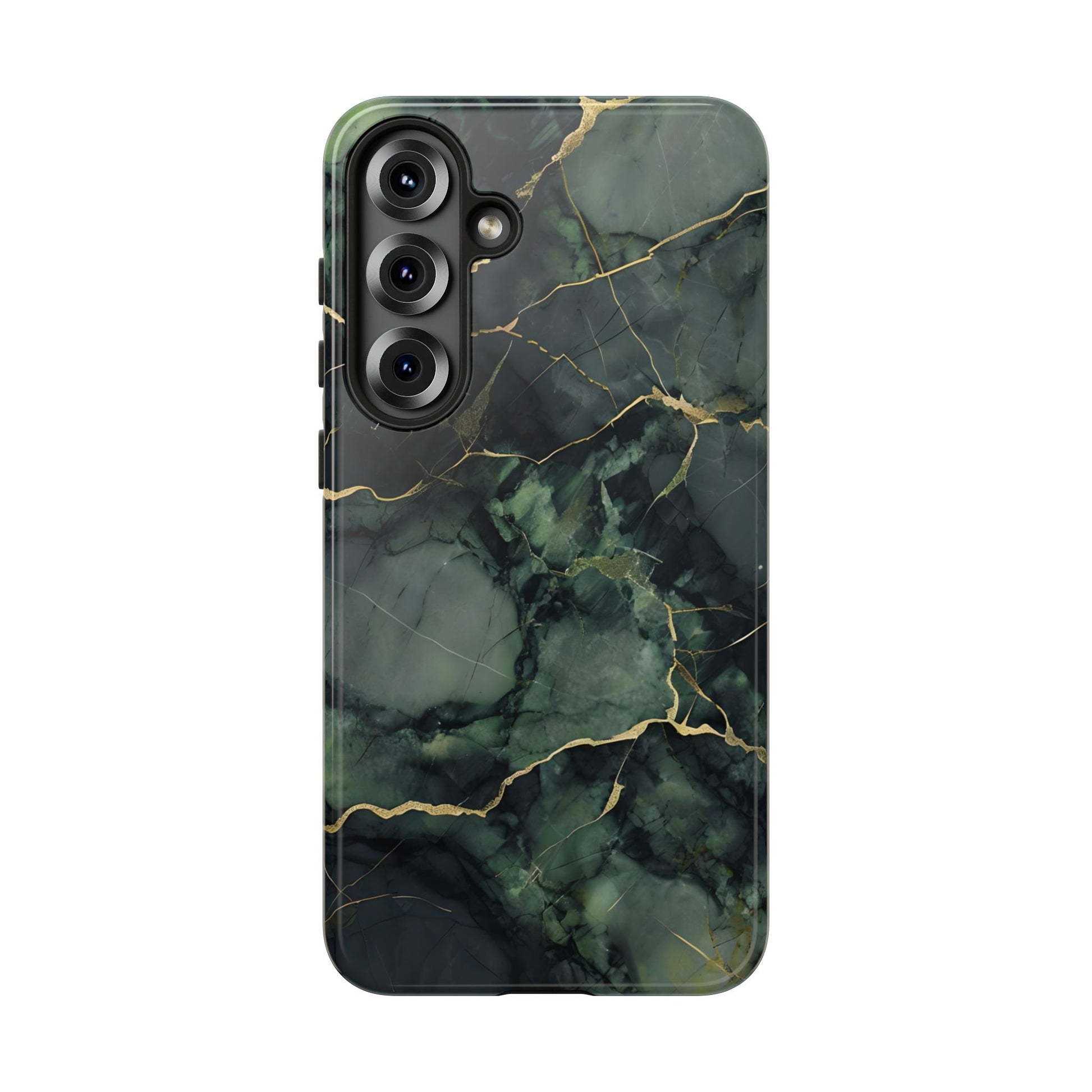 Verdant Vein Tough Case for Samsung Galaxy S25 Plus - Luxury Gold Vein, Nature-Inspired Protective Cover