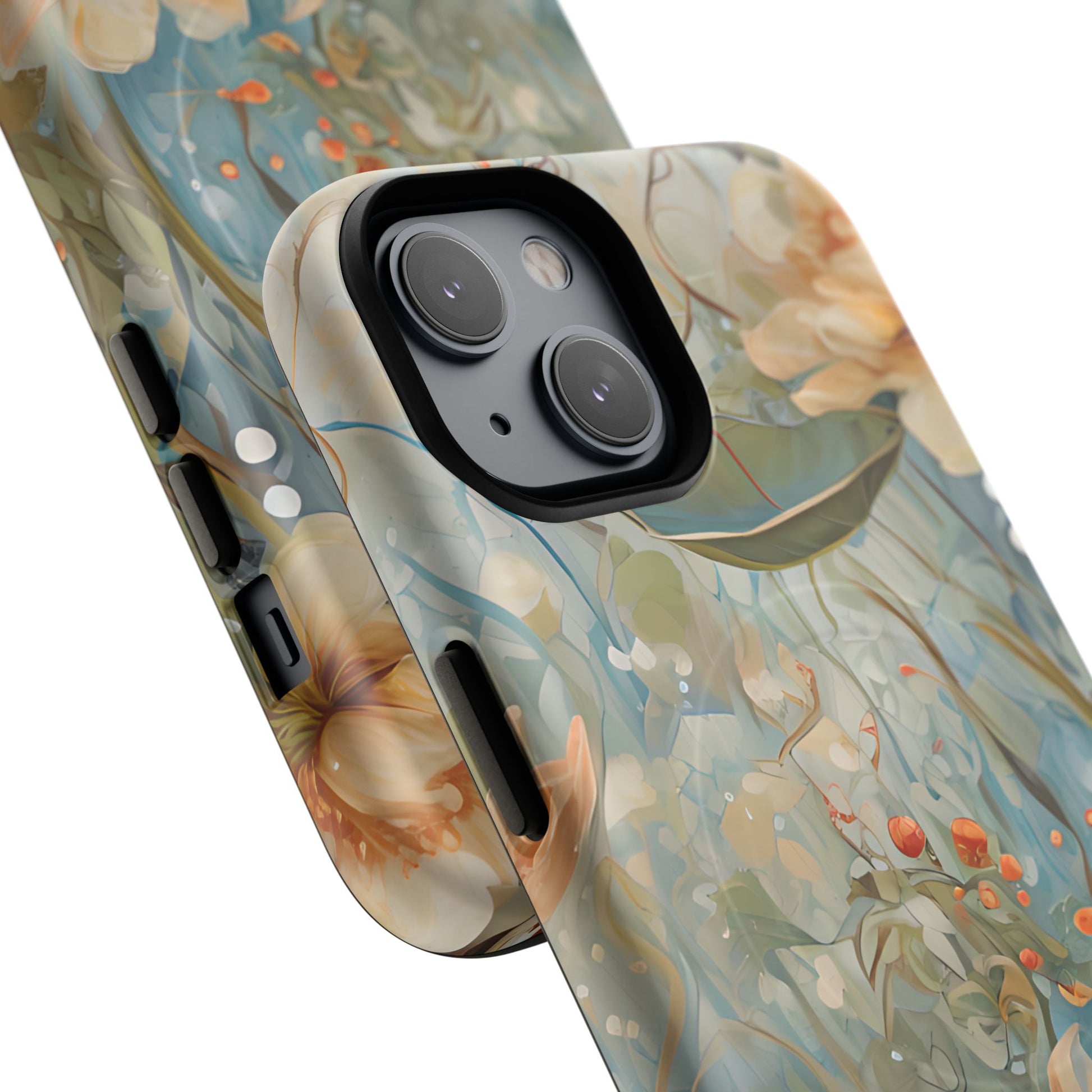 Waterlily Dreamscape - Artistic Floral iPhone 14 MagSafe Phone Case -Waterlily & Lotus Design