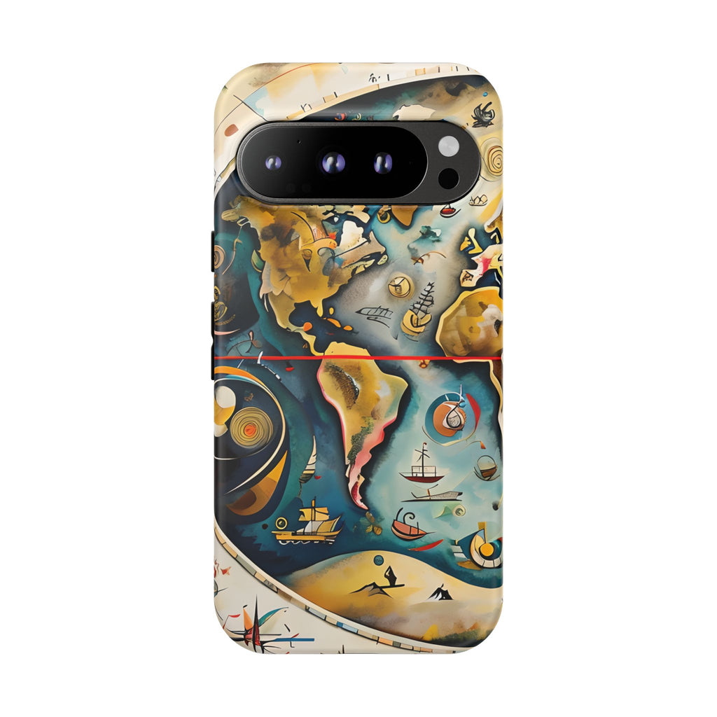Celestial Map Google Pixel 9 Pro Tough Case - Antique Star Chart Phone Cover