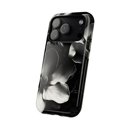 Monochrome Magnolia iPhone MagSafe Case