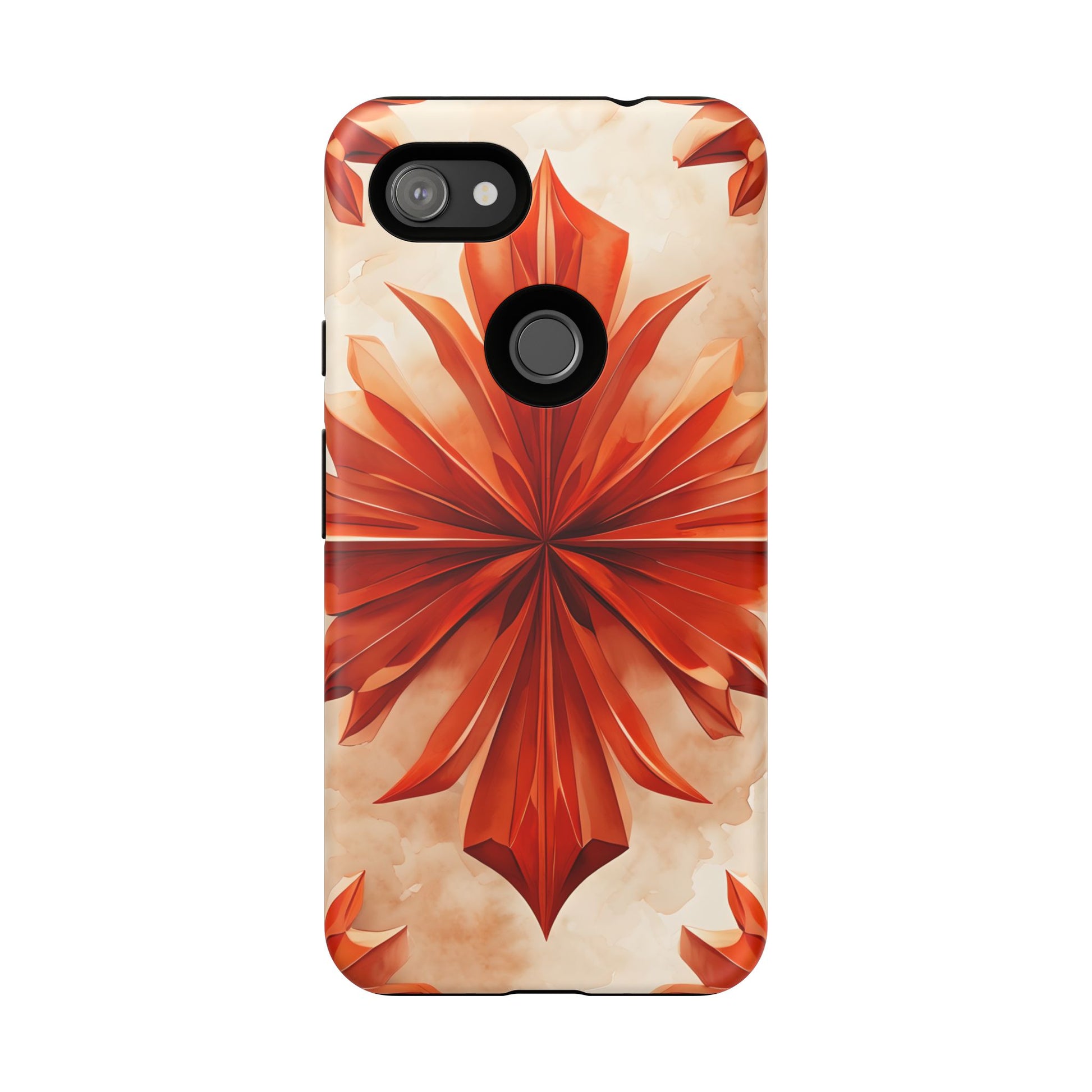 Sunset Fleur Google Pixel 3a XL - Kaleidoscope Collection of MagSafe Compatible - Vibrant Sunset Flower Design