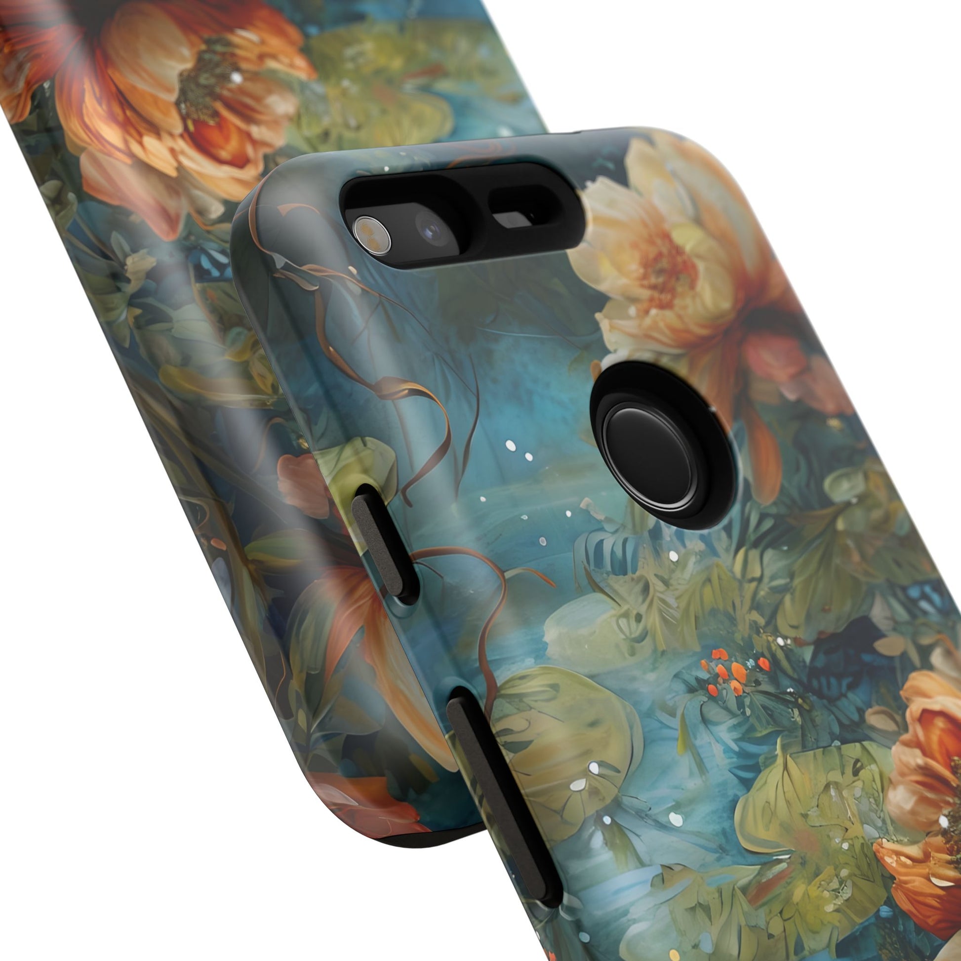Waterlily Nocturne Tough Case for Google Pixel- Premium Artistic Shockproof Cover, Elegant Protective Phone Case