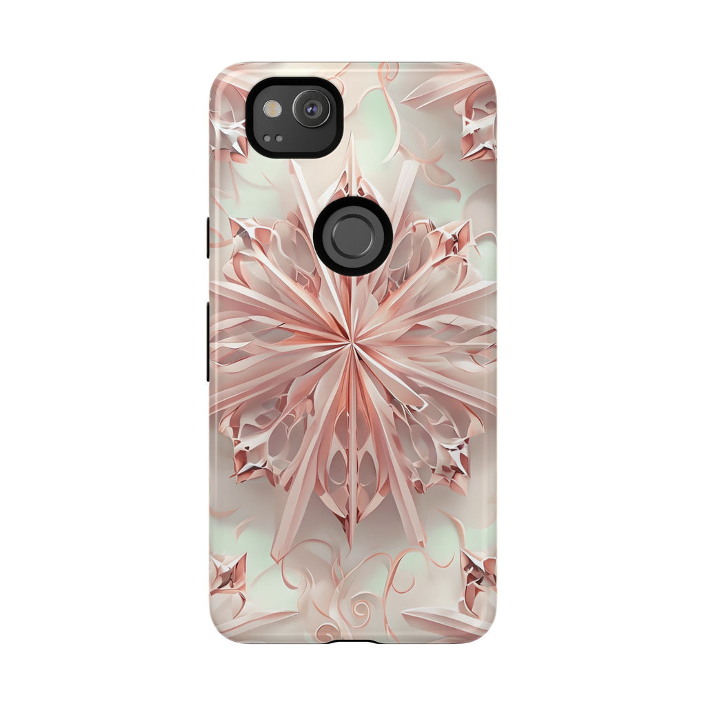 Blush Frost from our Kaleidoscope Collection - Google Pixel 2 tough case - Soft Pink Geometric Floral Design