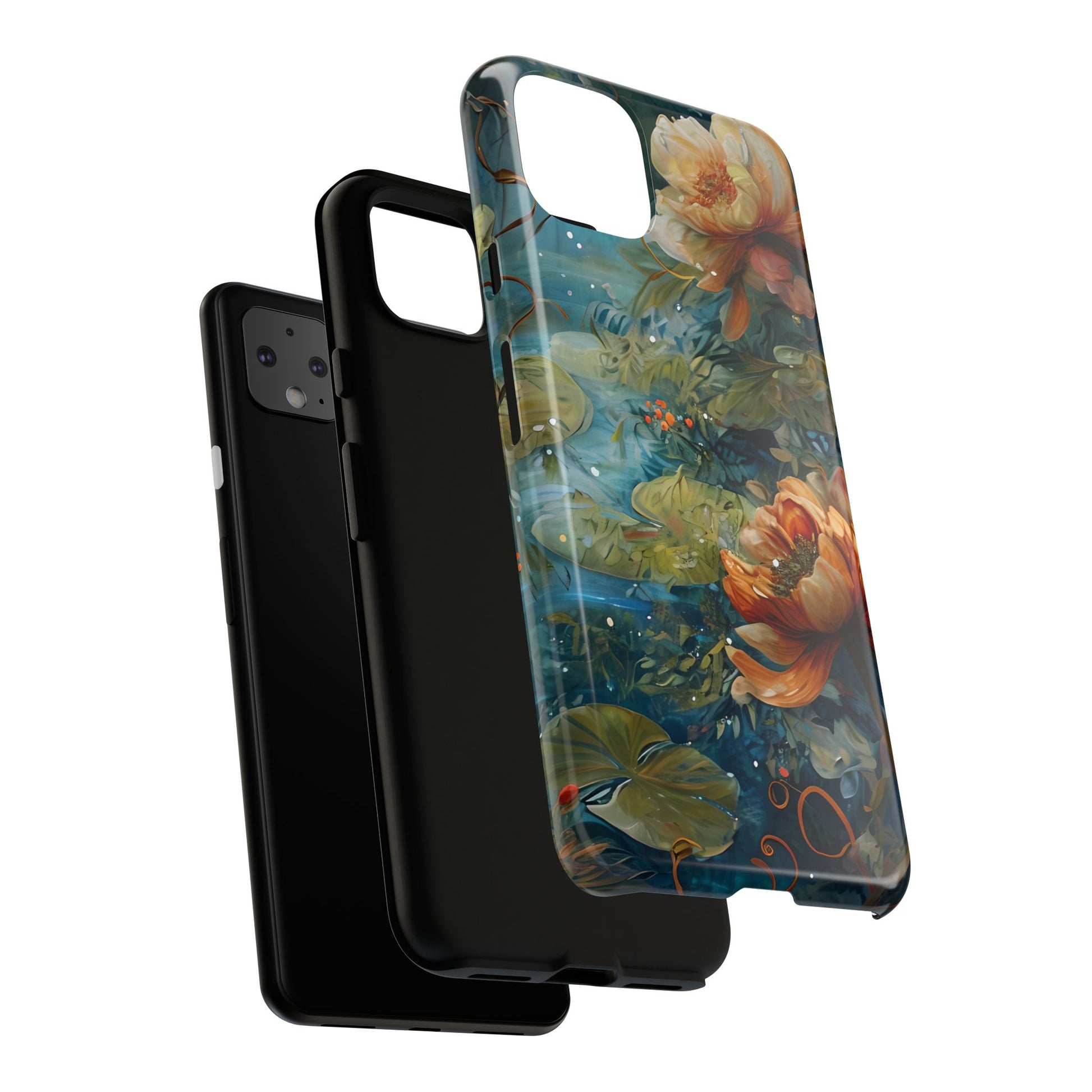 Waterlily Nocturne Tough Case for Google Pixel 4XL- Premium Artistic Shockproof Cover, Elegant Protective Phone Case