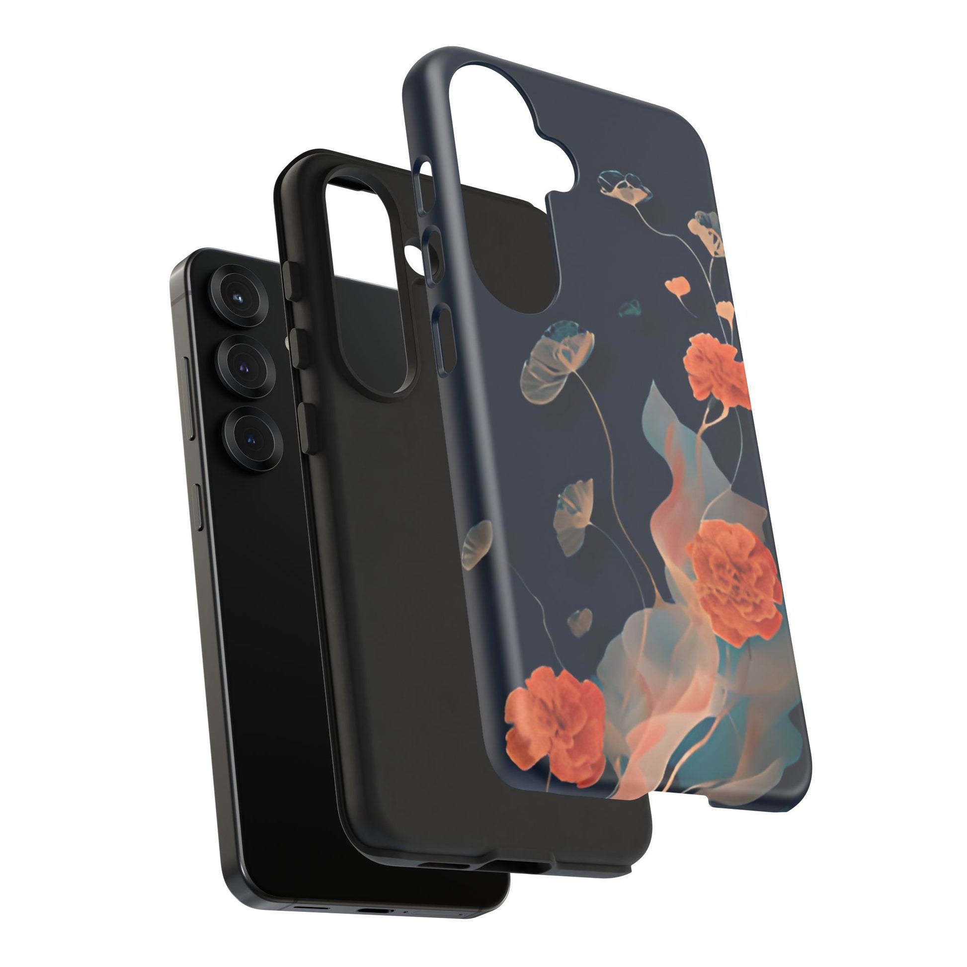Lotus Reverie - Elegant Artistic Floral Samsung Galaxy S25 Tough Phone Case - Painterly Lotus Blossom Design