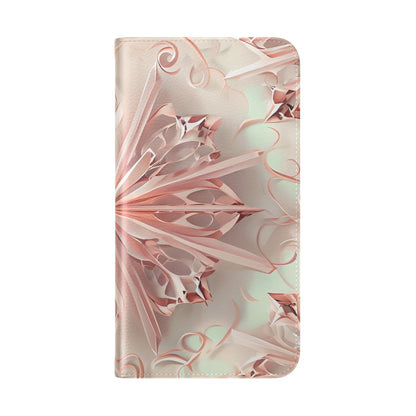 Blush Frost - Abstract Wallet Phone Case for iPhone