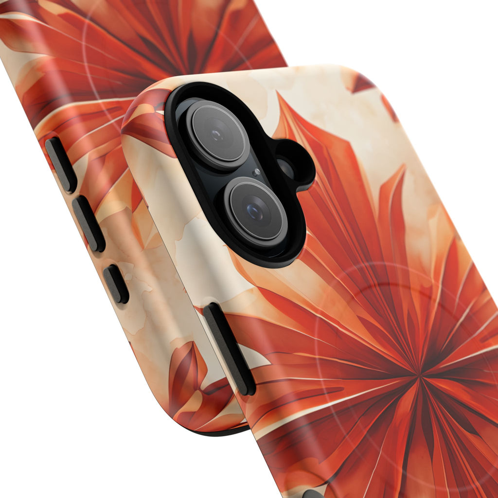Sunset Fleur iPhone 16 - Kaleidoscope Collection of MagSafe Compatible - Vibrant Sunset Flower Design