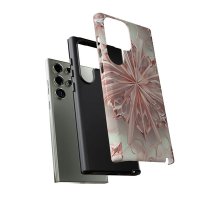 Blush Frost from our Kaleidoscope Collection - Samsung Galaxy tough case - Soft Pink Geometric Floral Design