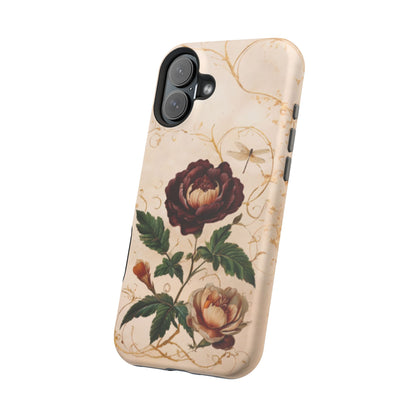 Vintage Burgundy Rose iPhone MagSafe Case
