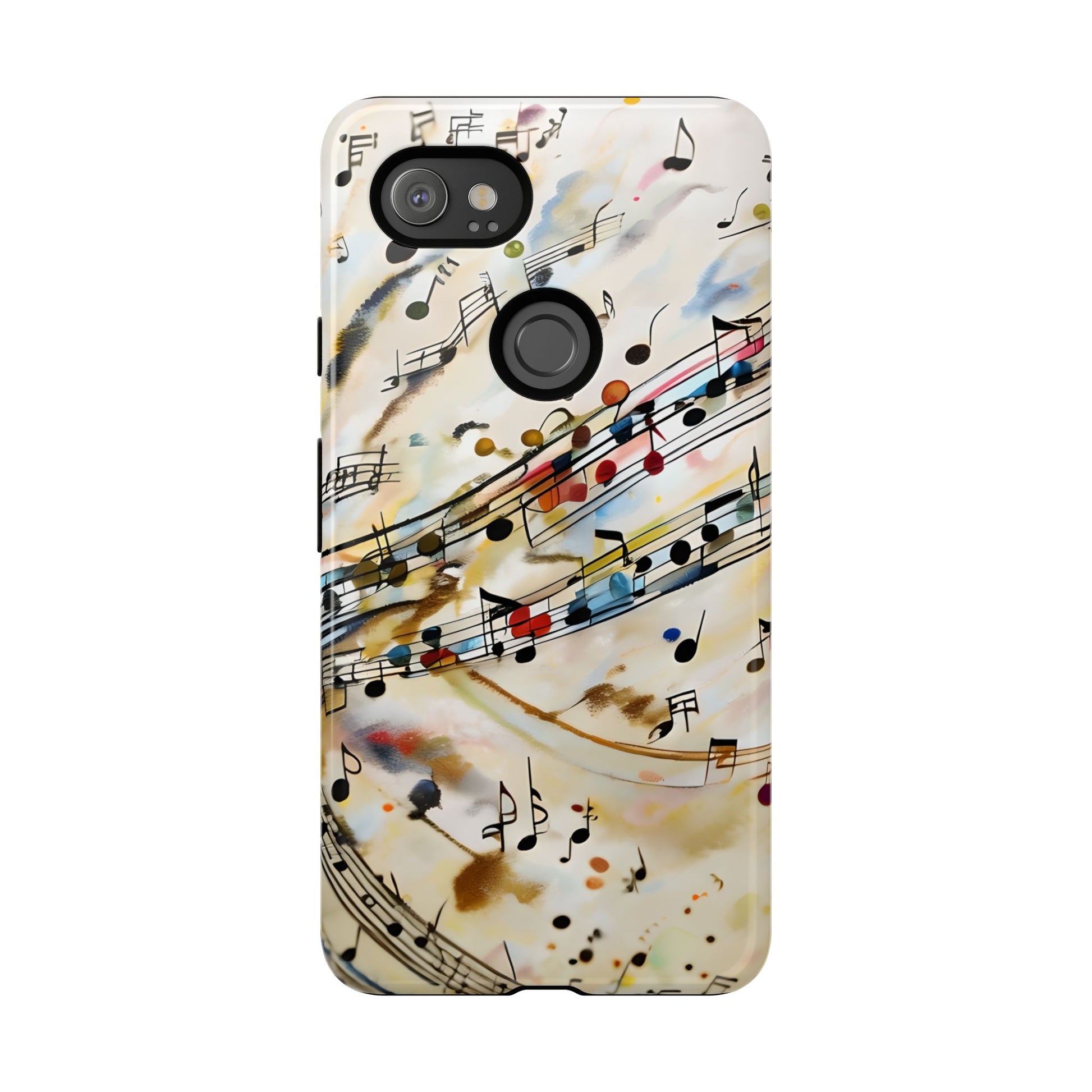 Melodic Flow Abstract Music Notes Tough Case for Google Pixel 2XL - Shockproof Phone Cover