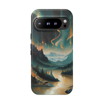 Aurora Dreamscape Tough Case for Google Pixel - Northern Lights Artistic Shockproof Cover, Elegant Protective Phone Case