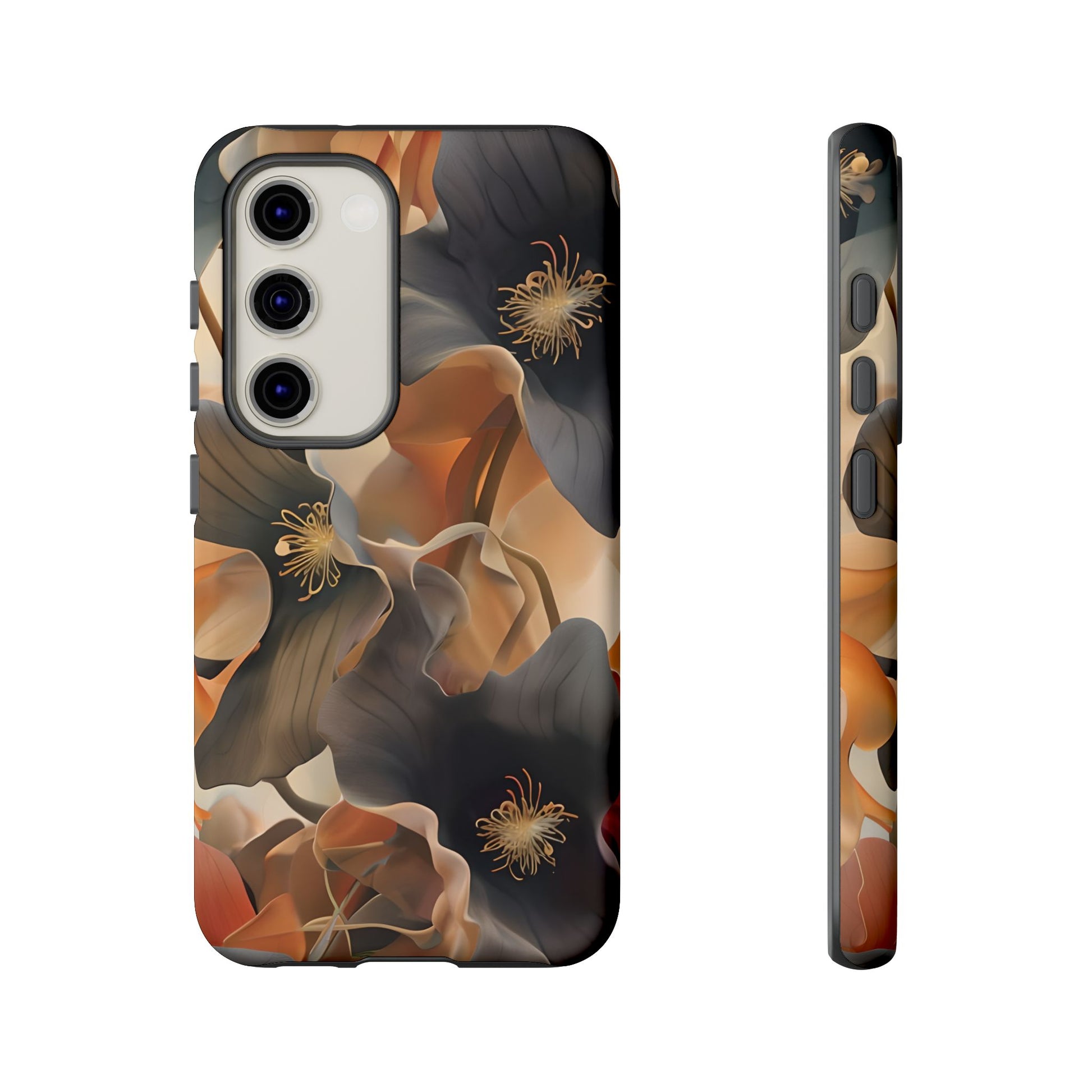 Autumn Ember - Moody Floral Art Samsung Galaxy S23 Tough Phone Case - Warm Earthy Botanical Design