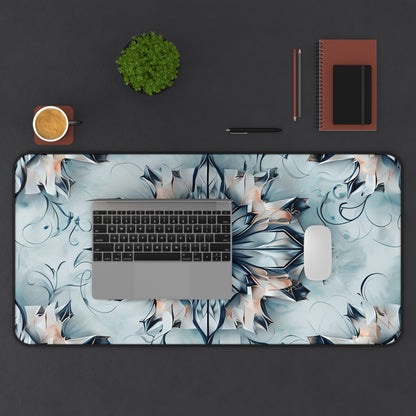 Indigo Mirage Desk Mat - Premium Office Desk Pad, 3 Sizes Available, Artistic Workspace Protection