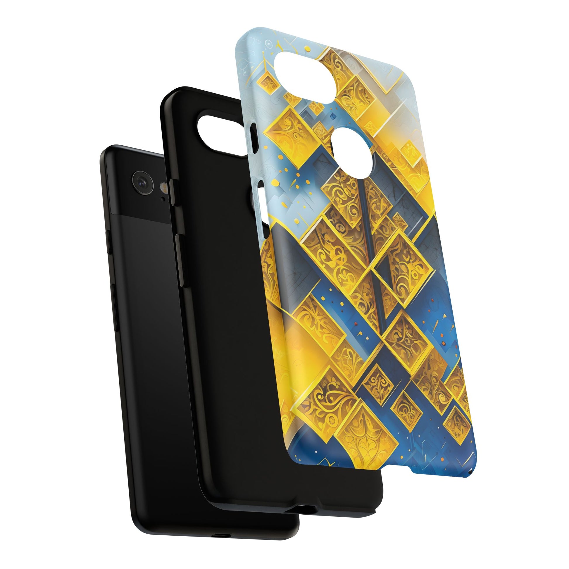 Golden Ascent Luxe Geometric Google Pixel 2XL Tough Case - Elegant Abstract Gold Design