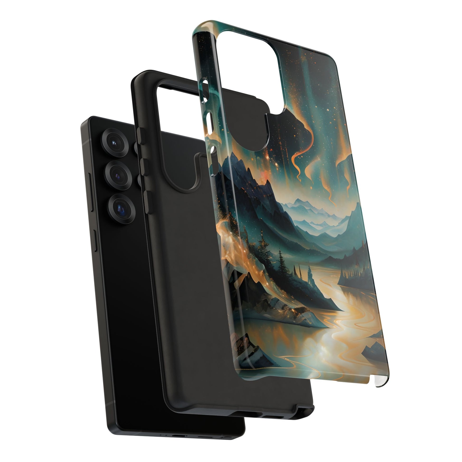 Aurora Dreamscape Samsung Galaxy S25 Ultra Tough Case - Artistic Northern Lights Cover - Premium Abstract Design