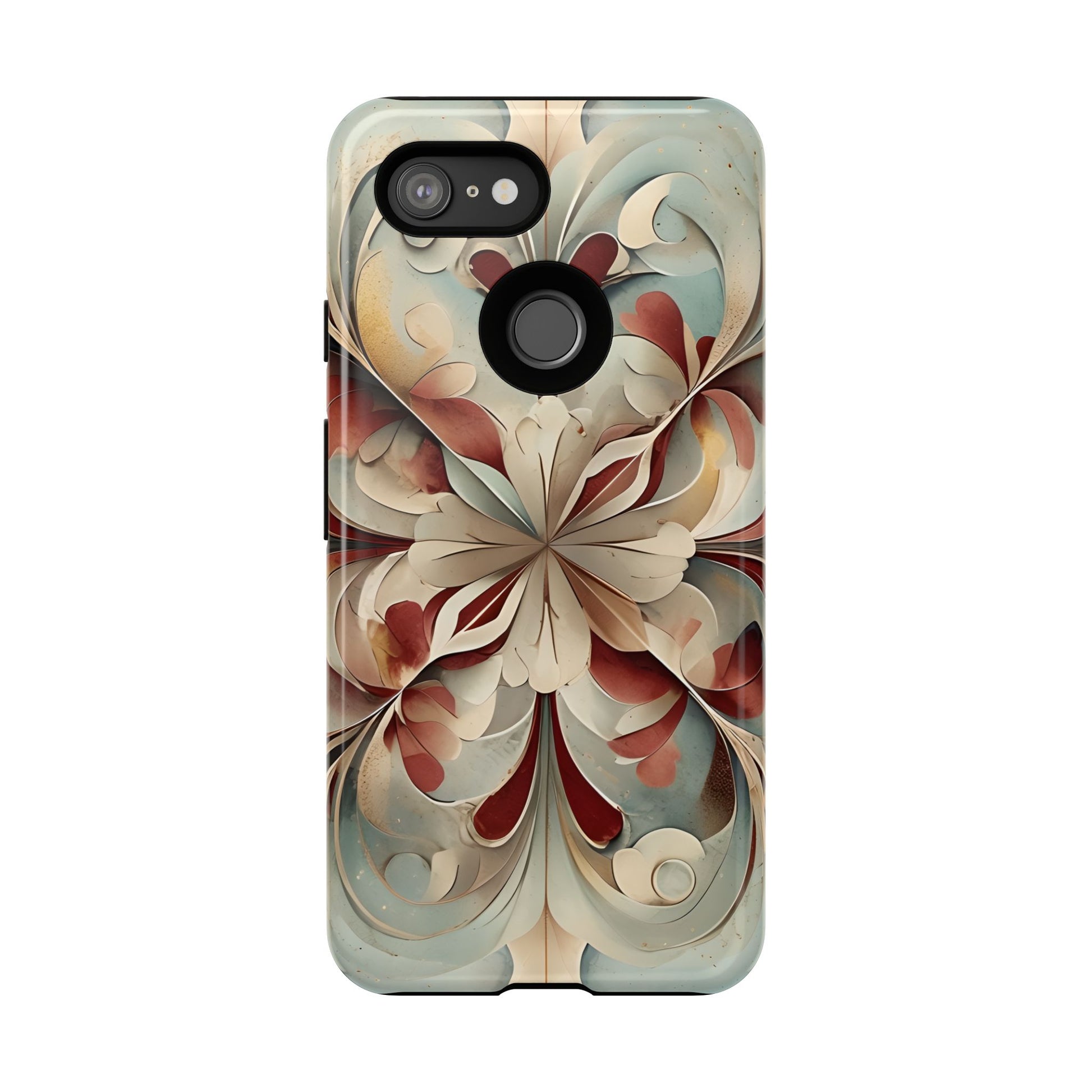 Vintage Baroque Blossom - Ornate Floral Art Google Pixel 3 Tough Phone Case - Elegant Baroque-Inspired Design