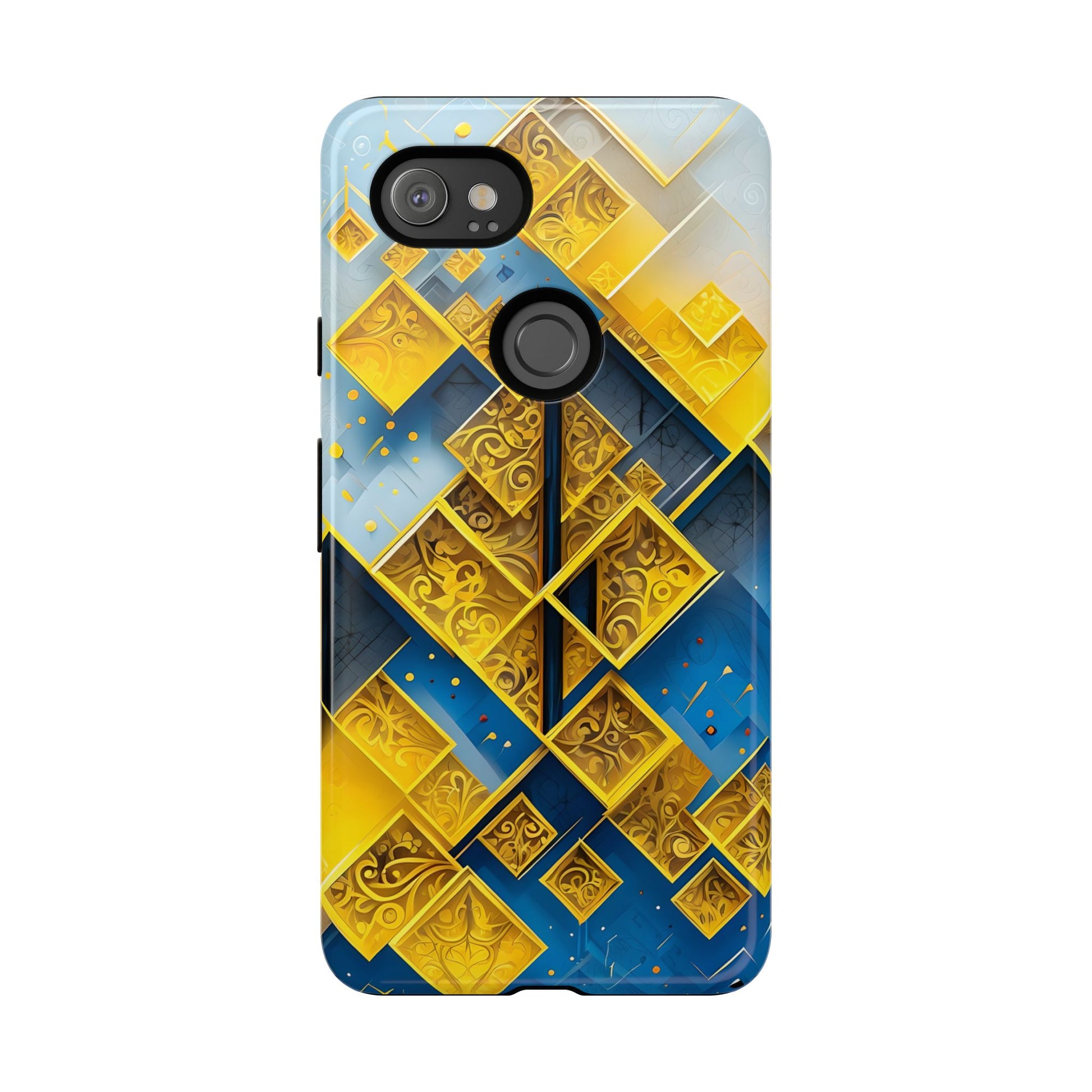 Golden Ascent Luxe Geometric Google Pixel 2XL Tough Case - Elegant Abstract Gold Design