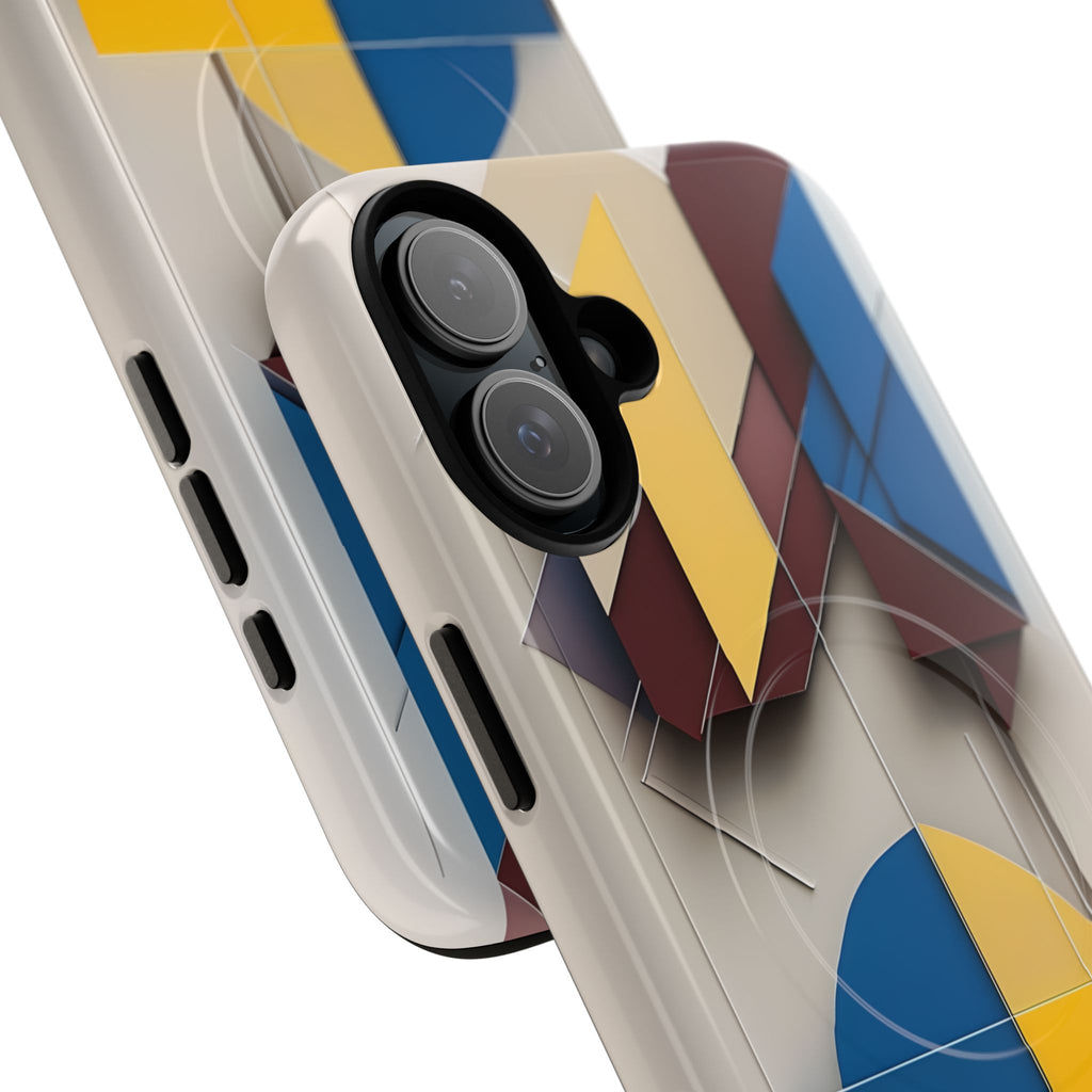 Chromatic Construct iPhone 16 Plus MagSafe Phone Case -Modern Geometrical Design, Primary Colors