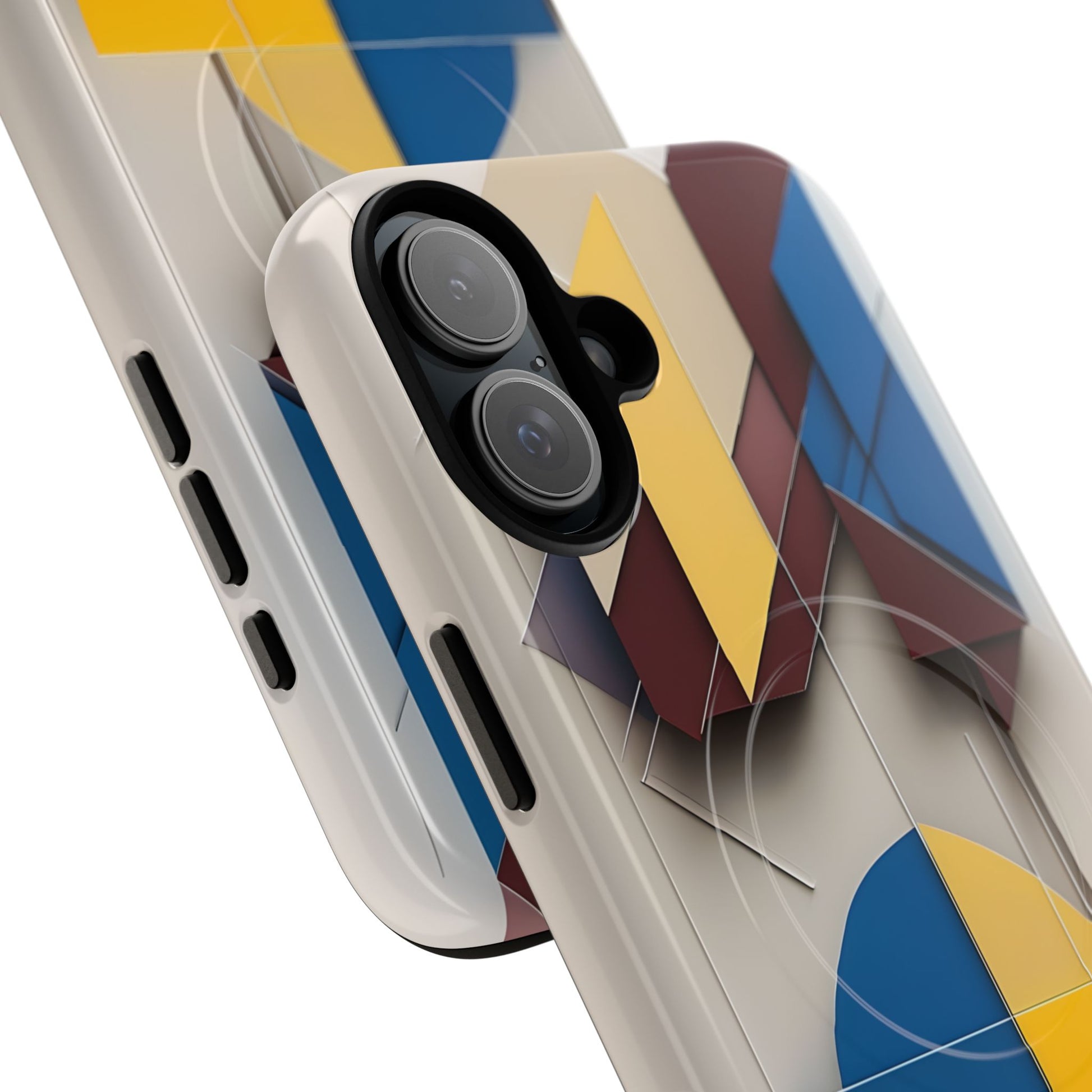 Chromatic Construct iPhone 16 Plus MagSafe Phone Case -Modern Geometrical Design, Primary Colors