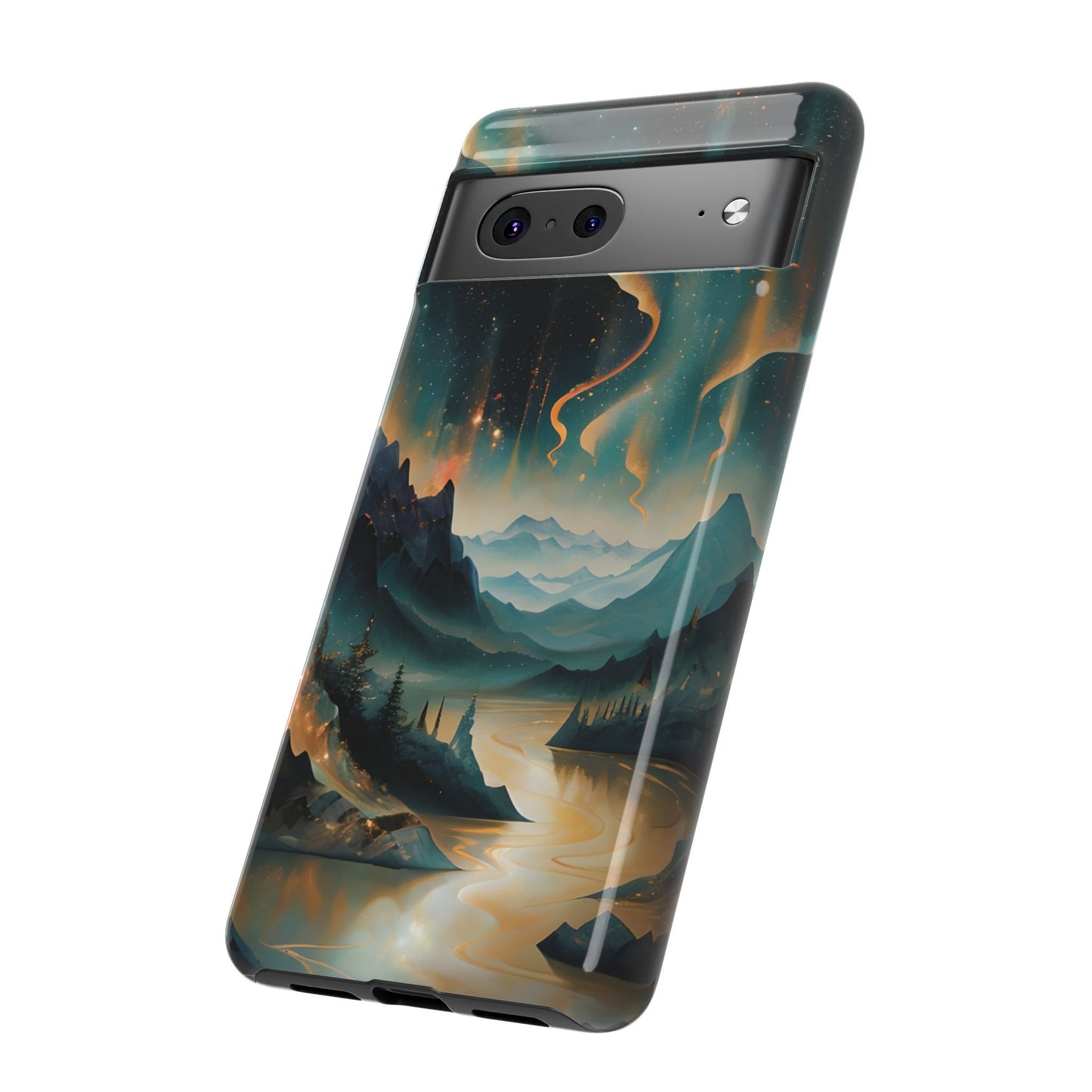 Aurora Dreamscape Tough Case for Google Pixel - Northern Lights Artistic Shockproof Cover, Elegant Protective Phone Case