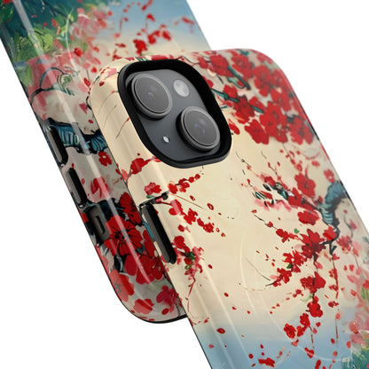 Crimson Blossom Lake iPhone MagSafe Case
